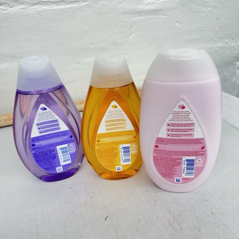 3 Pack Johnson Tear Free Baby‎ Shampoo,Calming Shampoo, Baby Lotion Sealed